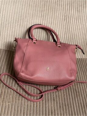 Kate & Alex Cuffaro Dusty Rose Satchel Bag - Italian Design